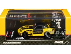 Honda S2000 RHD (Right Hand Drive) "J's Racing" Yellow with Carbon Hood and Top with Graphics "Tokyo Auto Salon Kuala Lumpur 2025 Event Edition" 1/64 Diecast Model Car by Inno Models