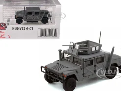 HUMVEE 4-CT Military Vehicle Matt Gray with Alternative Tops 1/64 Diecast Model Car by BM Creations