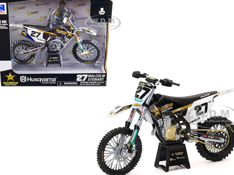Husqvarna FC450 Motorcycle #27 Malcolm Stewart Rockstar Energy Drink 1/12 Diecast Model New Ray 58403