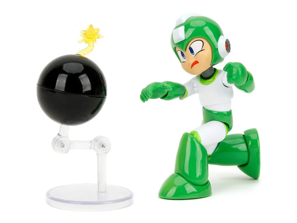 Hyper Bomb 4.5" Moveable Figure with Accessories and Alternate Head and Hands "Mega Man" (1987) Video Game Model by Jada