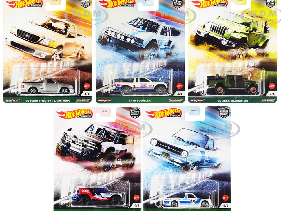 Hyper Haulers 5 piece Set Car Culture Series Diecast Model Cars Hot Wheels FPY86-957F