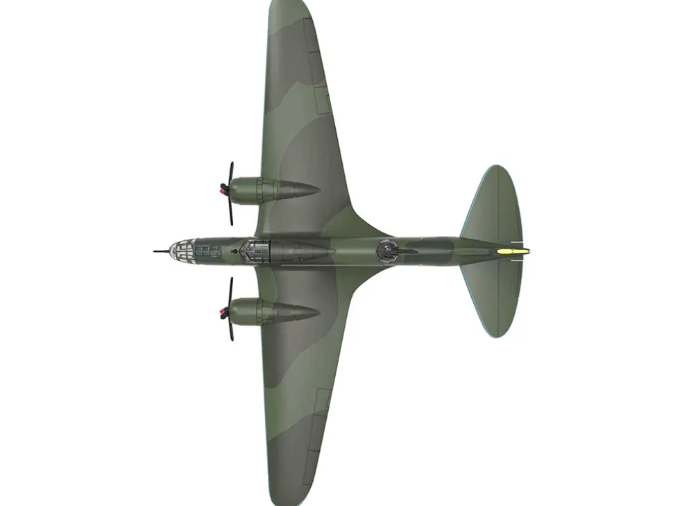 Ilyushin IL 4 Bomber Aircraft Soviet Baltic Fleet Guards Regiment 1942 Planes of World War II Series 1/144 Diecast Model Airplane Luppa LCM008