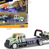 International DuraStar Flatbed Truck #17 and 1988 Ford Mustang LX #17 Light Green Metallic with Stripes and Graphics Elite Transport Series 1/64 Diecast Models Maisto 15055-22B