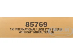 International Lonestar Truck with Sleeper Silver Metallic with "CAT Caterpillar" Mural Trailer "Transport Series" 1/50 Diecast Model by Diecast Masters