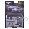 Jaguar C-X75 Silver Metallic with Blue Stripes Limited Edition 1/64 Diecast Model Car by Mini GT
