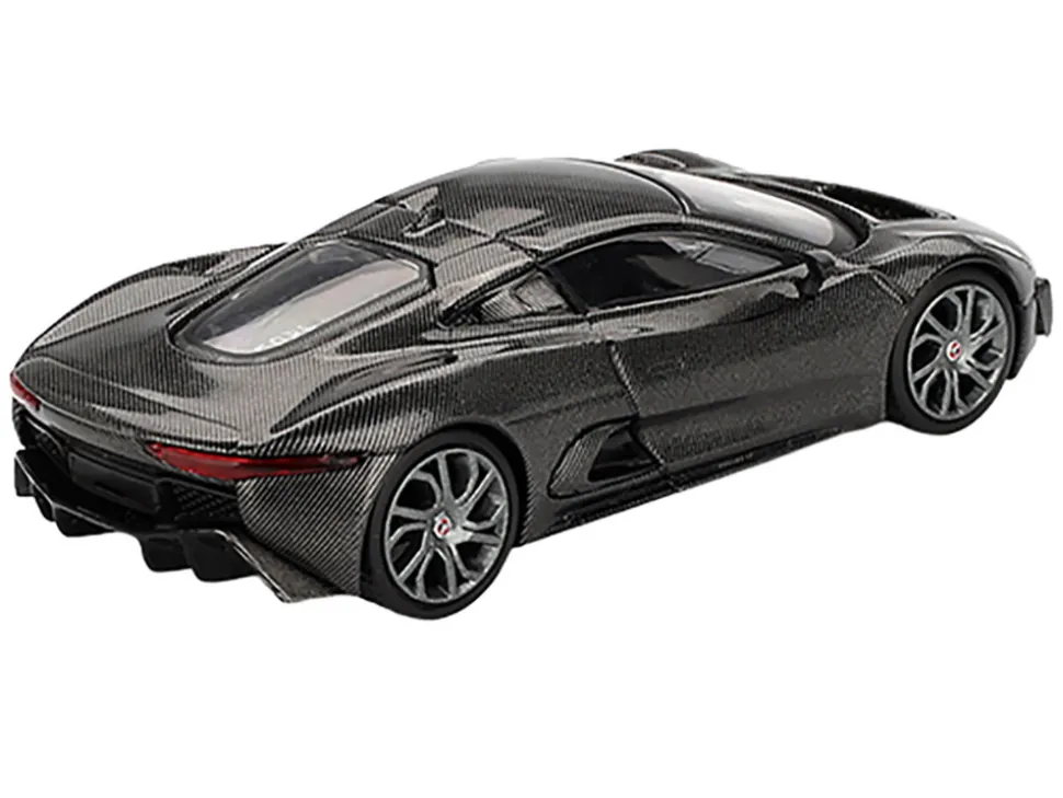 Jaguar C-X75 "Test Car" Black Carbon Limited Edition 1/64 Diecast Model Car by Mini GT