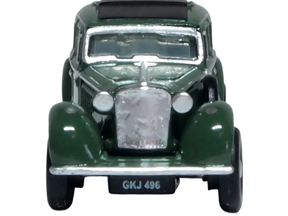 Jaguar SS RHD (Right Hand Drive) Suede Green with Black Top 1/148 (N) Scale Diecast Model Car by Oxford Diecast
