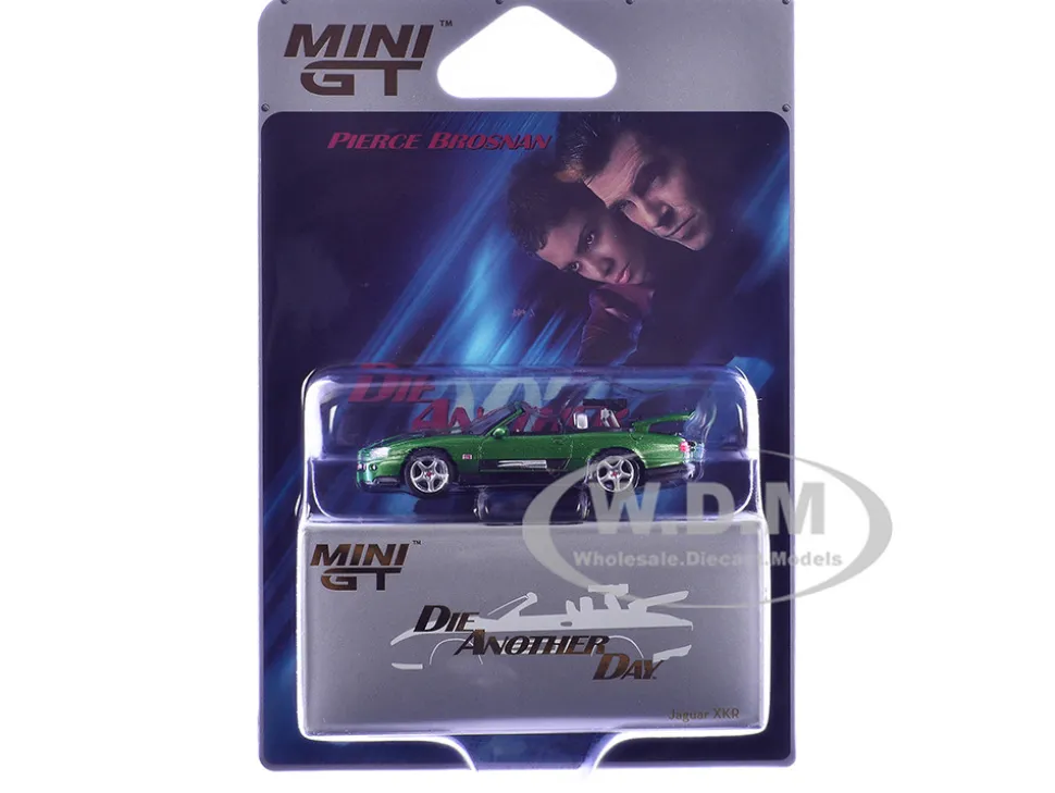 Jaguar XKR Green Metallic 007 James Bond "Die Another Day" (2002) Movie Limited Edition 1/64 Diecast Model Car by Mini GT