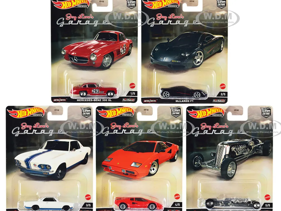 Jay Leno’s Garage 5 piece Set Car Culture Series Diecast Model Cars Hot Wheels FPY86-957N