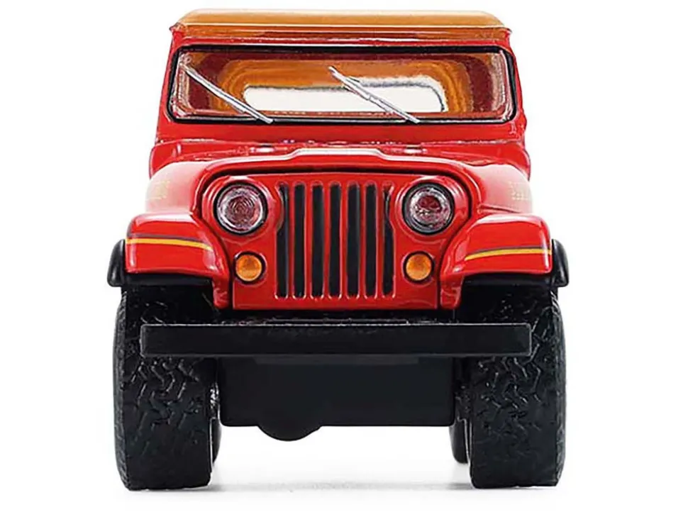 1980 Jeep CJ-7 Laredo Red with Tan Top "All Terrain" Series 17 1/64 Diecast Model Car by Greenlight