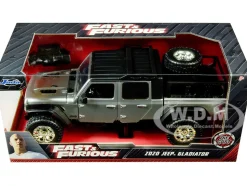 2020 Jeep Gladiator Pickup Truck Silver Black Top Fast & Furious Series 1/24 Diecast Model Car Jada 31984