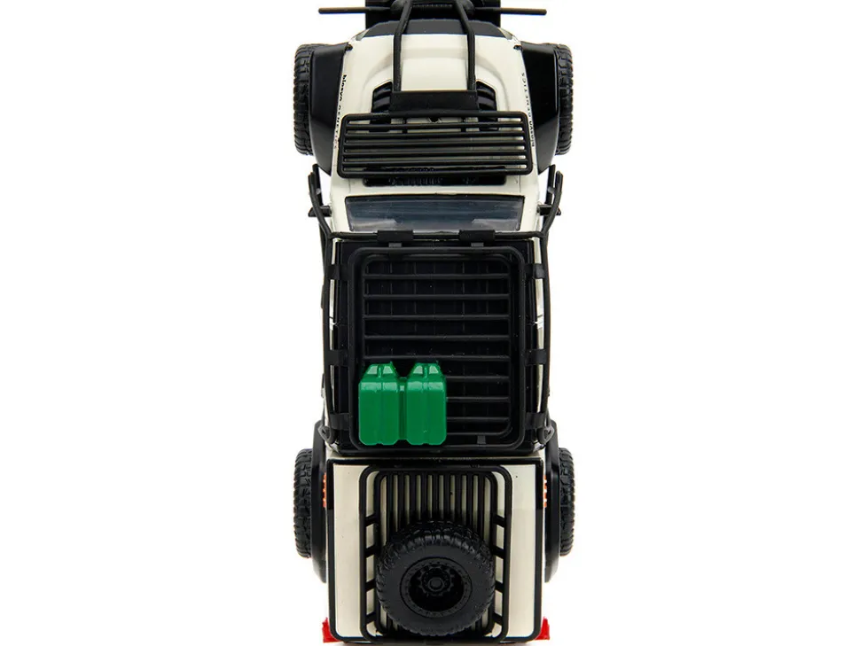 Jeep Gladiator Pickup Truck with Equipment Shell Beige with Graphics Biosyn Genetics Jurassic World Dominion 2022 Movie Hollywood Rides Series 1/32 Diecast Model Car Jada 34465
