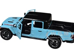 2021 Jeep Gladiator Rubicon (Closed Top) Pickup Truck Blue with Black Top 1/27 Diecast Model Car by Motormax