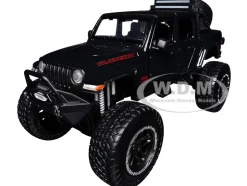 2021 Jeep Gladiator Rubicon Off-Road Pickup Truck Black with Matt Black Top 