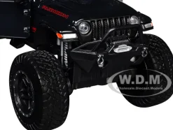 2021 Jeep Gladiator Rubicon Off-Road Pickup Truck Black with Matt Black Top 