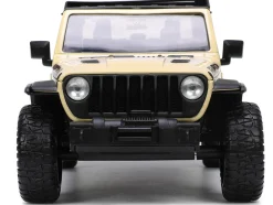 2020 Jeep Gladiator Rubicon Pickup Truck Cream Roof Rack Extra Wheels Just Trucks Series 1/24 Diecast Model Car Jada 32711
