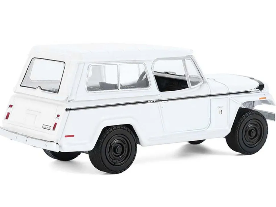 1971 Jeep Jeepster Commando White with Black Stripes "All Terrain" Series 17 1/64 Diecast Model Car by Greenlight