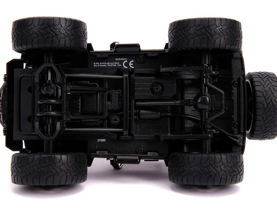 2007 Jeep Wrangler Black Extra Wheels Just Trucks Series 1/24 Diecast Model Car Jada 31560