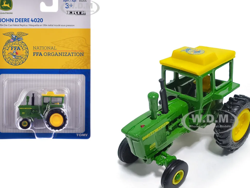 John Deere 4020 Diesel Tractor "National FFA Organization" Green with Yellow Top 1/64 Diecast Model by ERTL TOMY