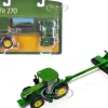 John Deere 7R 270 Tractor Green with C500 Mower 1/64 Diecast Model by ERTL TOMY