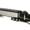 John Deere Semi Truck Tractor Grain Trailer Black Silver 1/64 Diecast Model Ertl Tomy 15978