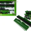 John Deere X9 1000 Combine with 16-Row Corn Head and Draper Grain Head Green "Prestige Collection" Series 1/32 Diecast Model by ERTL TOMY