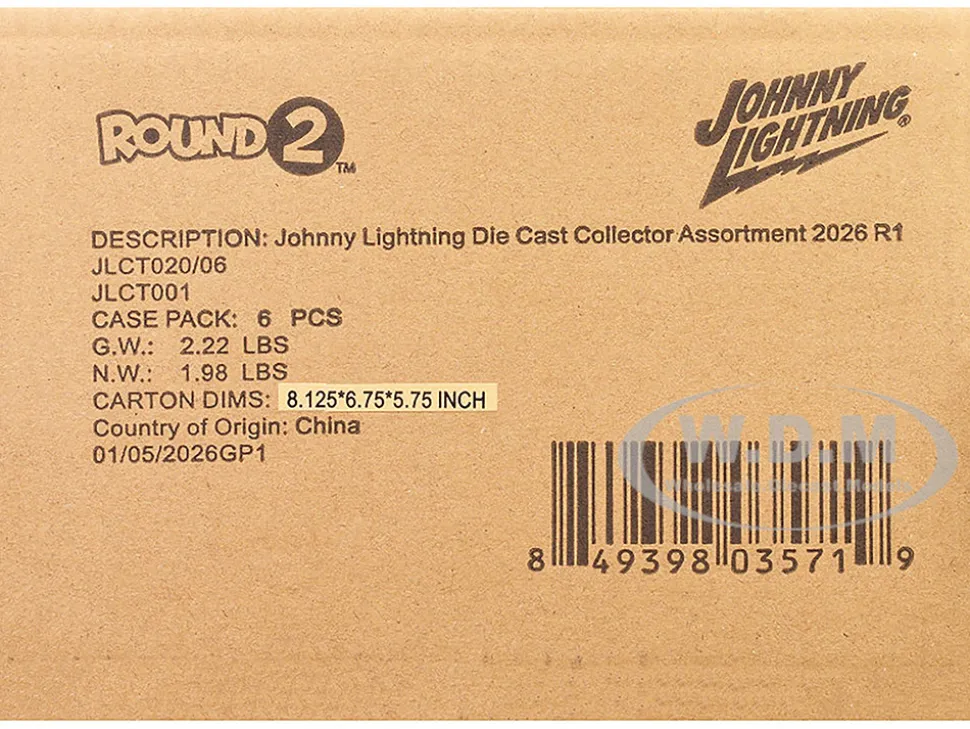 Johnny Lightning Collector's Tin 2026 Set of 6 Cars Release 1 Limited Edition 1/64 Diecast Model Cars by Johnny Lightning