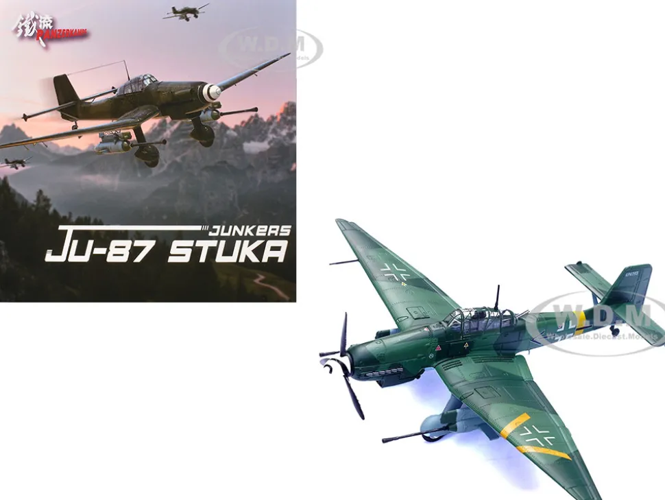 Junkers Ju 87G2 Stuka Bomber Aircraft "10.(Pz)/SG 2 Immelmann, Oberst Hans-Ulrich Rudel, Slovakia" (1944) German Luftwaffe "Wing" Series 1/72 Diecast Model by Panzerkampf