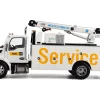 Kenworth T380 Auto-Crane Titan 85 Truck with Miller EnPak White "Transport Series" 1/50 Diecast Model by Diecast Masters