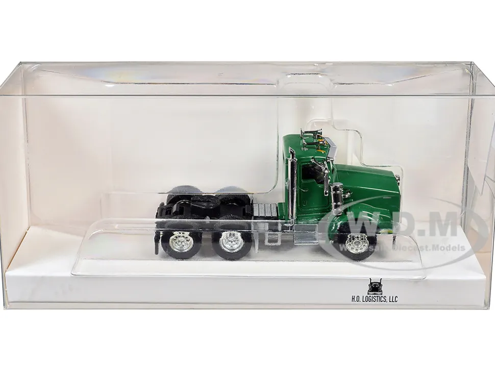 Kenworth T800 Day Cab Green 1/87 (HO) Plastic Model Car by HO Logistics