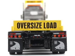 Kenworth T880 SBFA Tridem Truck with Trail King HDG Lowboy Trailer Black