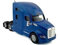 Kenworth T680 Sleeper Cab Blue Metallic 1/87 (HO) Plastic Model Car by HO Logistics