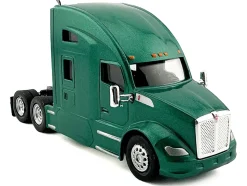 Kenworth T680 Sleeper Cab Green Metallic 1/87 (HO) Plastic Model Car by HO Logistics