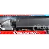 Kenworth T2000 Truck Silver Metallic with Gray Container "Transporter" Series 1/32 Diecast Model by Welly