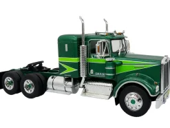 1976 Kenworth W900A Tractor with Dry Goods Trailer Green Metallic with Light Green Graphics