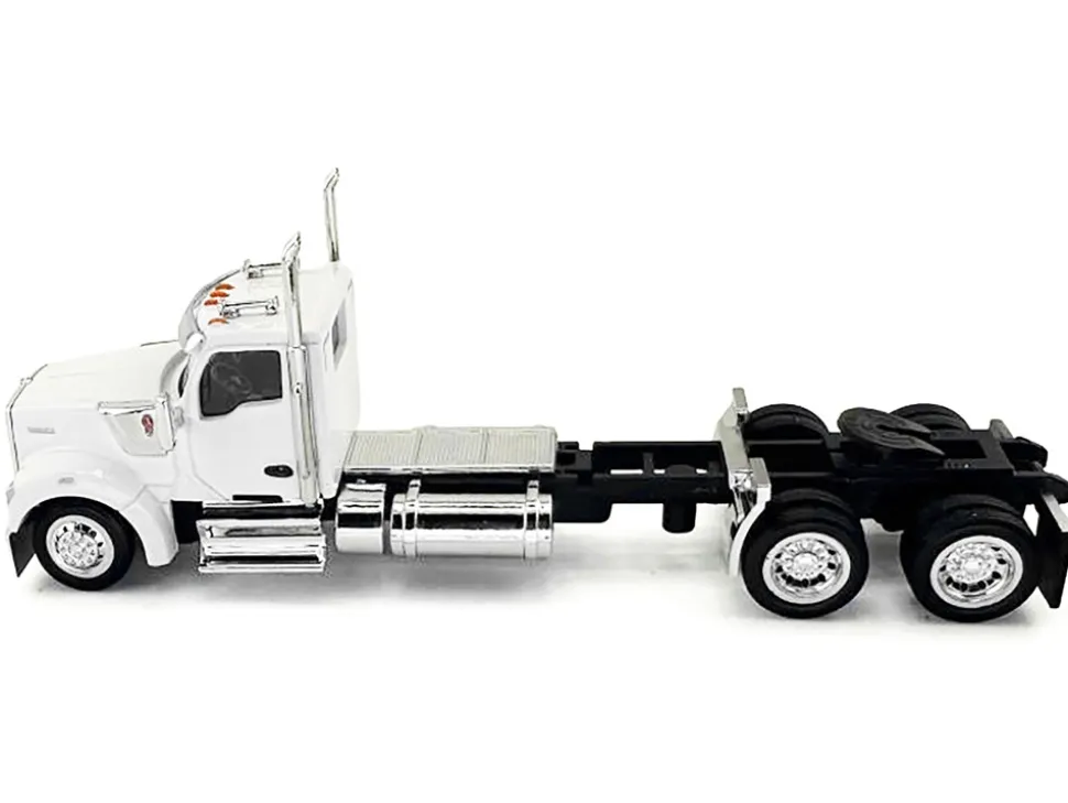 Kenworth W990 2-Axel Day Cab White 1/87 (HO) Plastic Model Car by HO Logistics