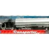 Kenworth W900 Truck Black with Silver Tanker Trailer "Transporter" Series 1/32 Diecast Model by Welly