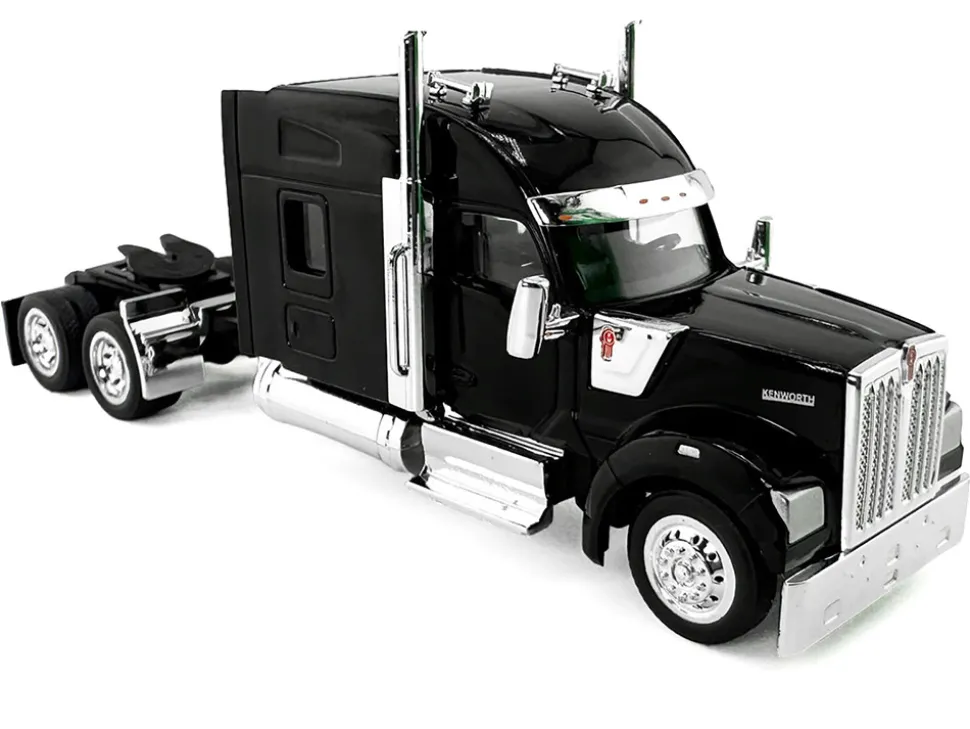 Kenworth W990 with Stand Up Sleeper Cab Black 1/87 (HO) Plastic Model Car by HO Logistics