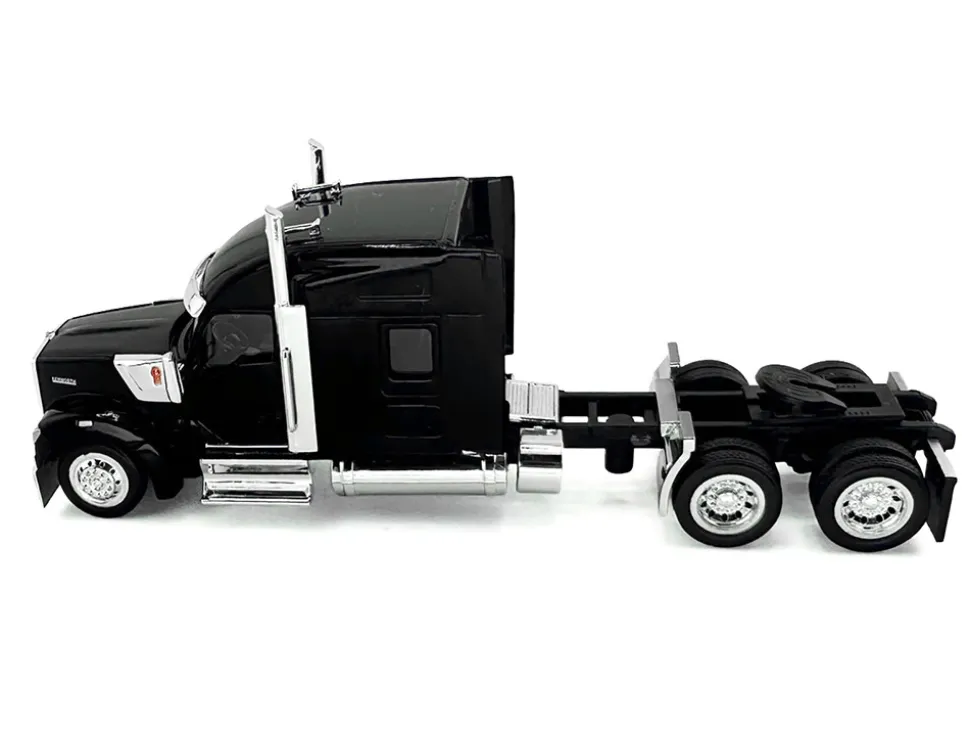 Kenworth W990 with Stand Up Sleeper Cab Black 1/87 (HO) Plastic Model Car by HO Logistics