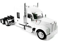 Kenworth W990 with Stand Up Sleeper Cab White 1/87 (HO) Plastic Model Car by HO Logistics