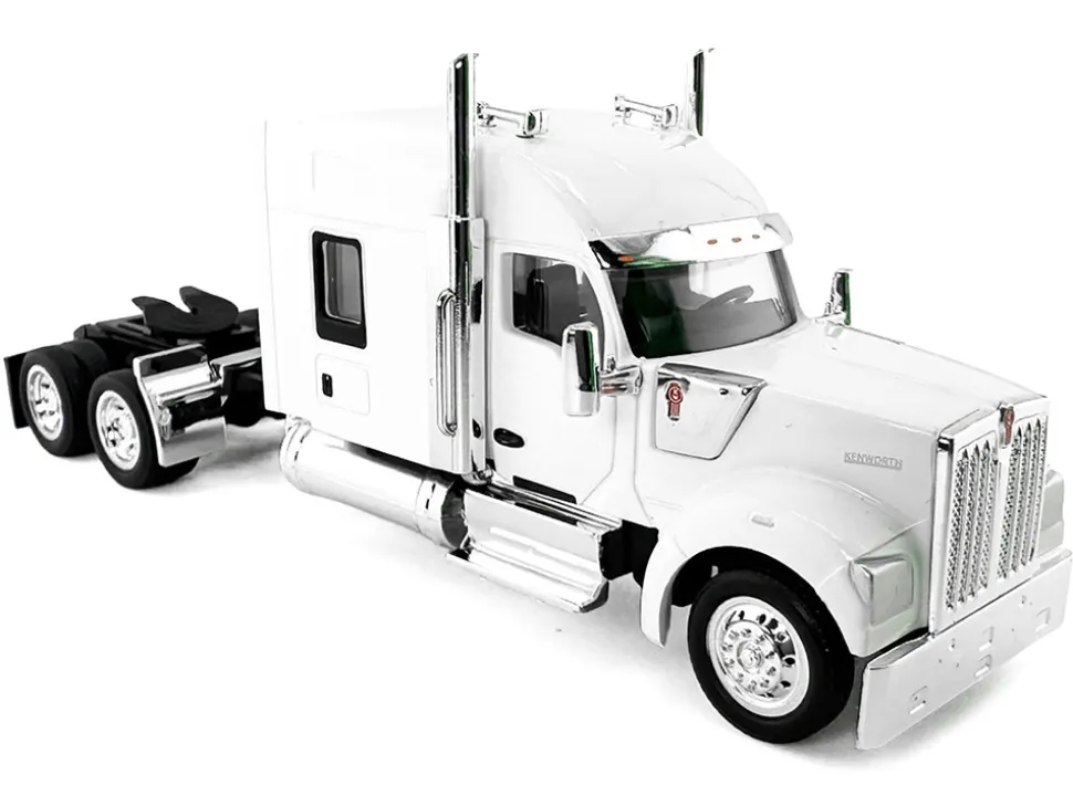 Kenworth W990 with Stand Up Sleeper Cab White 1/87 (HO) Plastic Model Car by HO Logistics