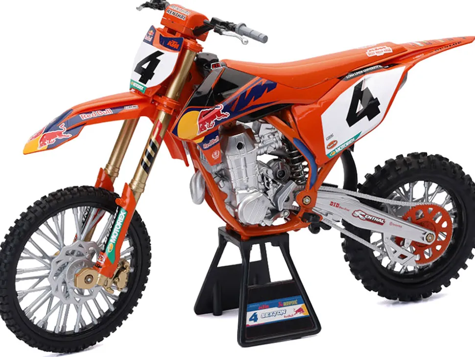 KTM 450 SX-F #4 Chase Sexton "Red Bull KTM Factory Racing" Supercross 1/6 Diecast Motorcycle Model by New Ray