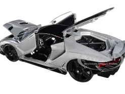 Lamborghini Centenario Gray Metallic Black Top Hyper-Spec Series 1/24 Diecast Model Car Jada 32277