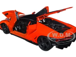 Lamborghini Centenario Orange with Matt Black Top Special Edition 1/18 Diecast Model Car Maisto 31386or