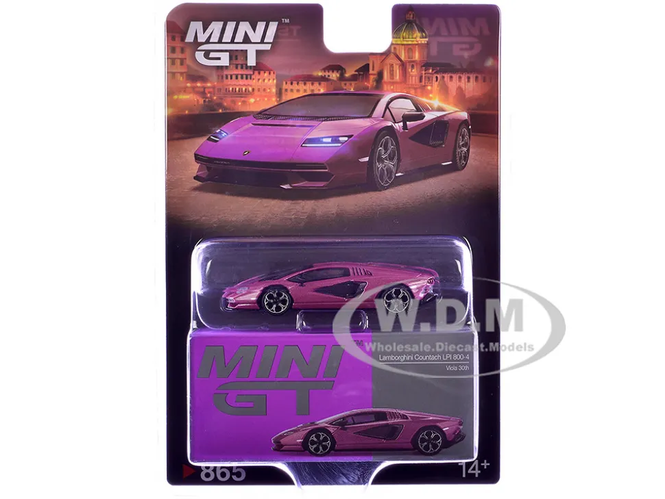 Lamborghini Countach LPI 800-4 Viola 30th Metallic Limited Edition 1/64 Diecast Model Car by Mini GT
