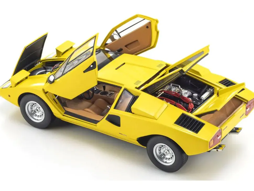 Lamborghini Countach LP 400 Yellow 1/18 Diecast Model Car by Kyosho