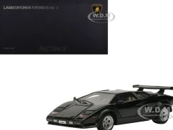 Lamborghini Countach 5000S Black 1/43 Diecast Model Car by Autoart