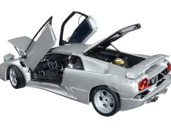 Lamborghini Diablo SE30 Jota Titanio Silver Metallic 1/18 Model Car Autoart 79143