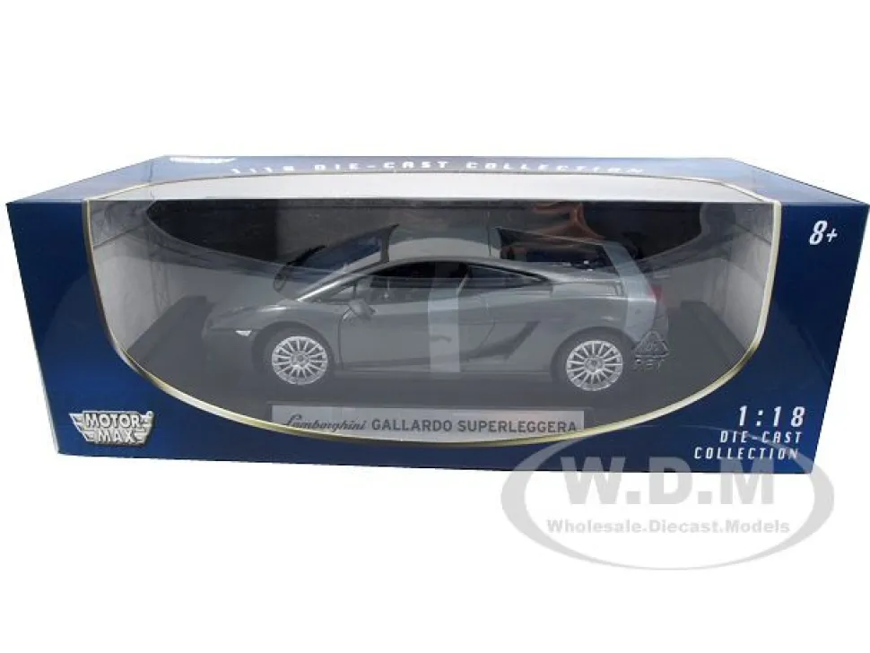 Lamborghini Gallardo Superleggera Grey 1/18 Diecast Model Car Motormax 73181