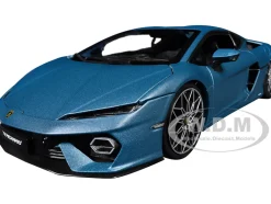 Lamborghini Temerario Matt Blue Metallic 1/18 Diecast Model Car by Bburago